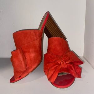 Sam Edelman Red tie mules